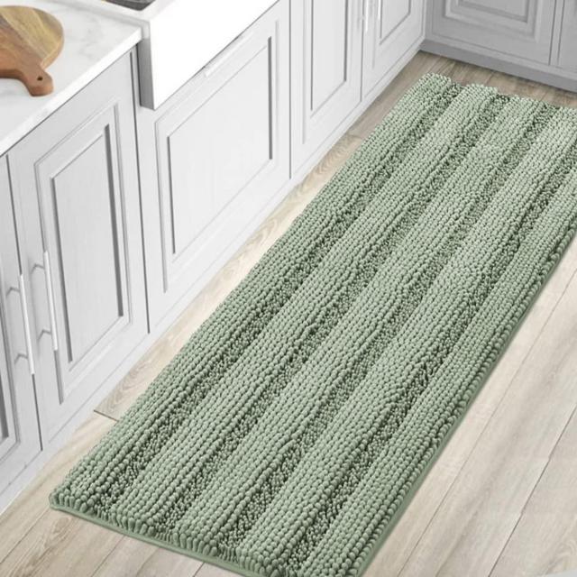 H.VERSAILTEX Bathroom Rugs Bath Mat Runner Rug Non Slip Kitchen Rug Extra Long Bath Rug Runners Oversized 59" x 20" Absorbent Washable Dry Fast Plush Area Rug for Bathroom / Bedroom - Sage