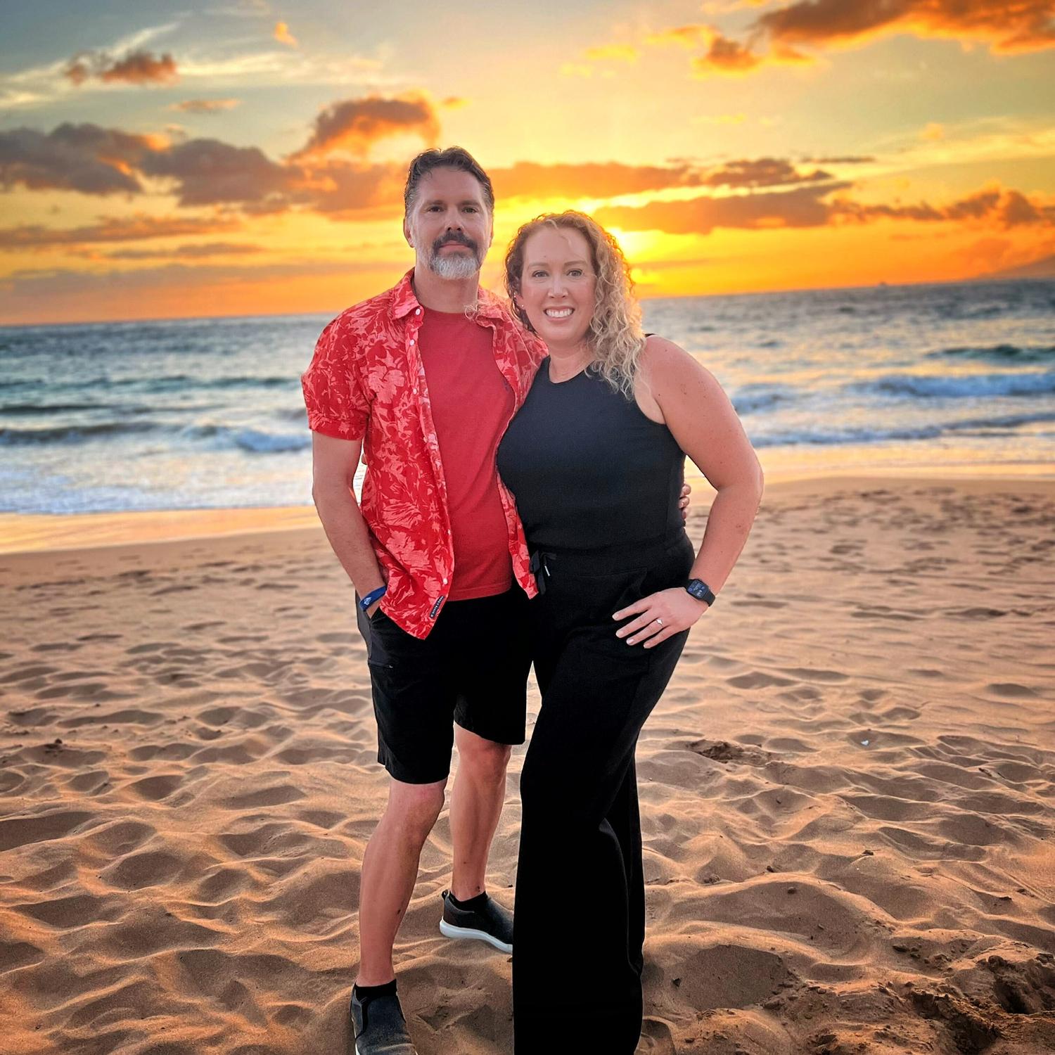 Our engagement picture from the beach where he proposed!