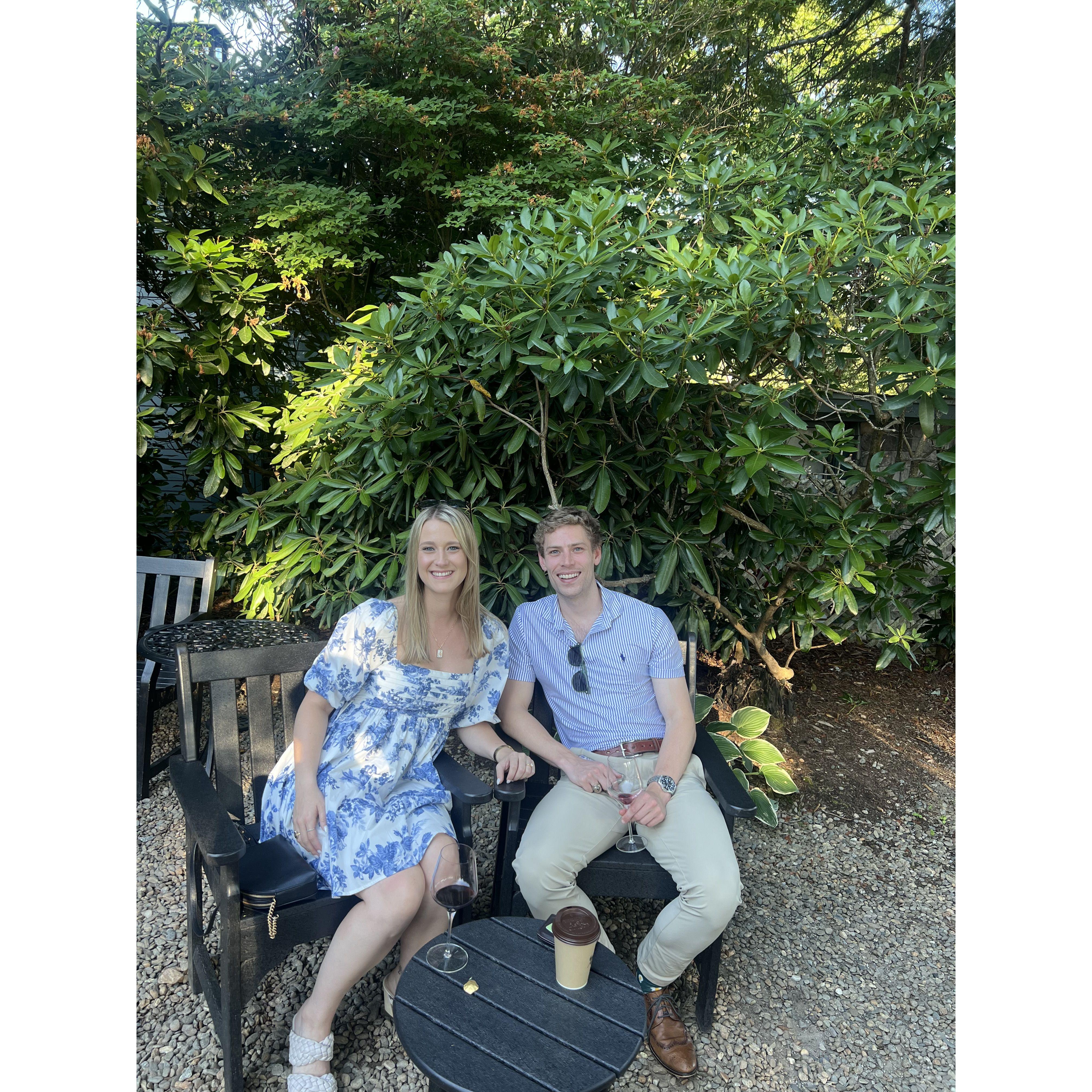 The night after we got engaged! Highlands, NC, June 2024
