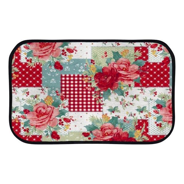 Soft Foam Area Rugs The Pioneer Woman Rose Washable Non Slip Kitchen Rugs Bath Rug for Home Decor Indoor/Outdoor 23.6x15.7in, Color5