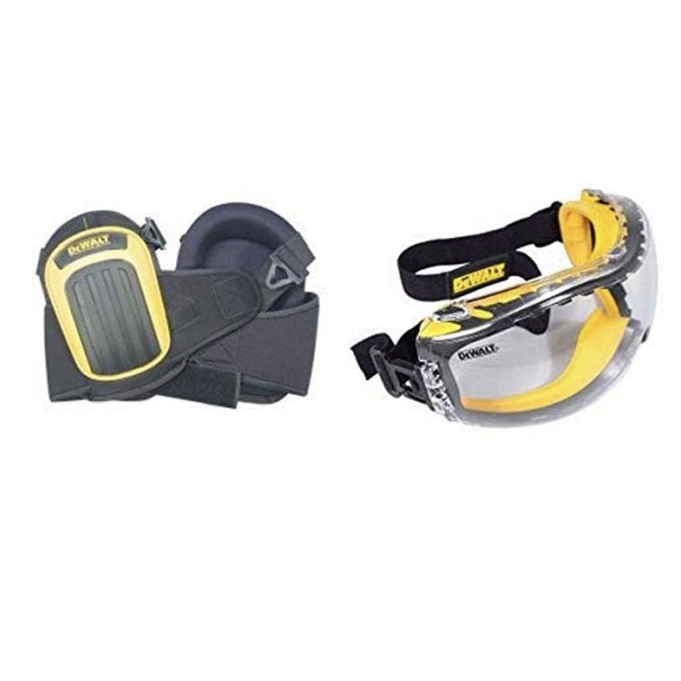 dewalt knee pads and goggles