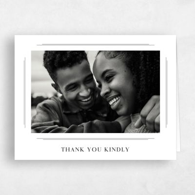 White Monogram Wedding Thank You - Artura Photo