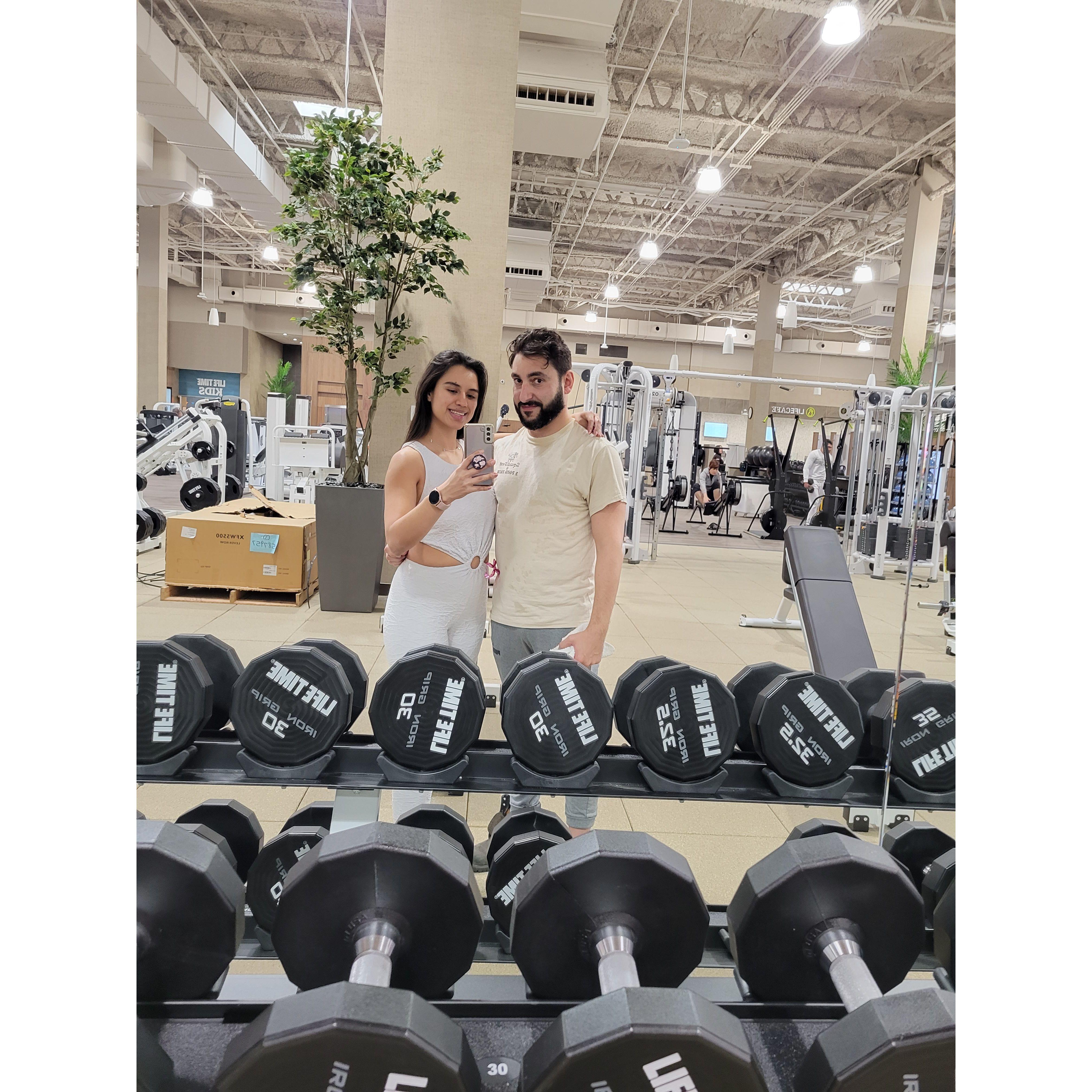 Our love began at the gym, and it continues at the gym. We support each other every day to get better and better!