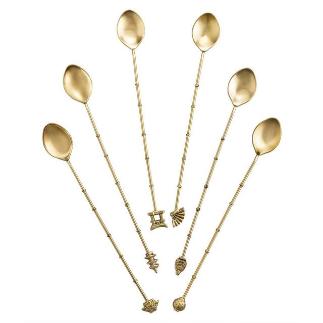 GAURI KOHLI Magnolia Cocktail Stirrers, Set of 6
