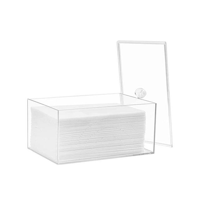 Farmhouse Laundry Dryer Sheet Holder Clear Detergent Pods Container Dryer Balls Dispenser with Lid, Organization and Storage Box for Laundry Room, Bedroom, Desk