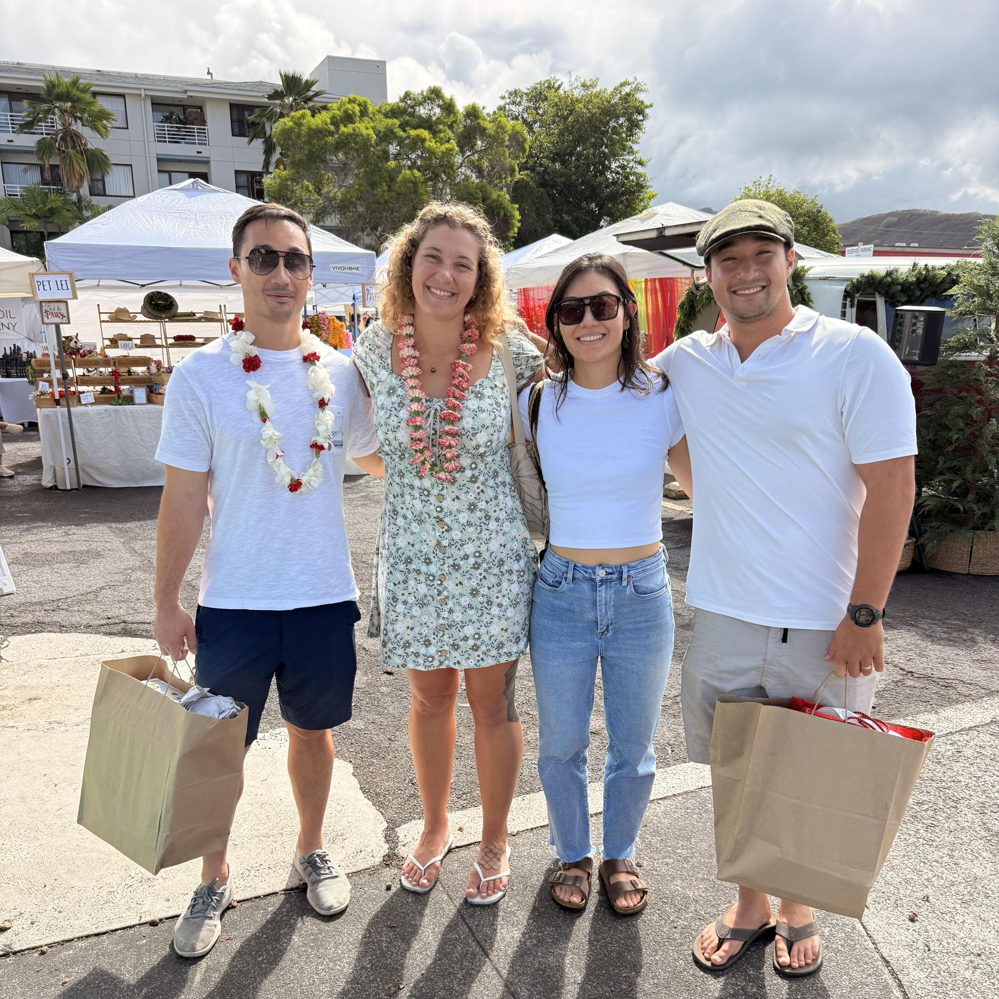 Sibling outing in Kailua, Hawaii. Aloha Santa was spotted.
