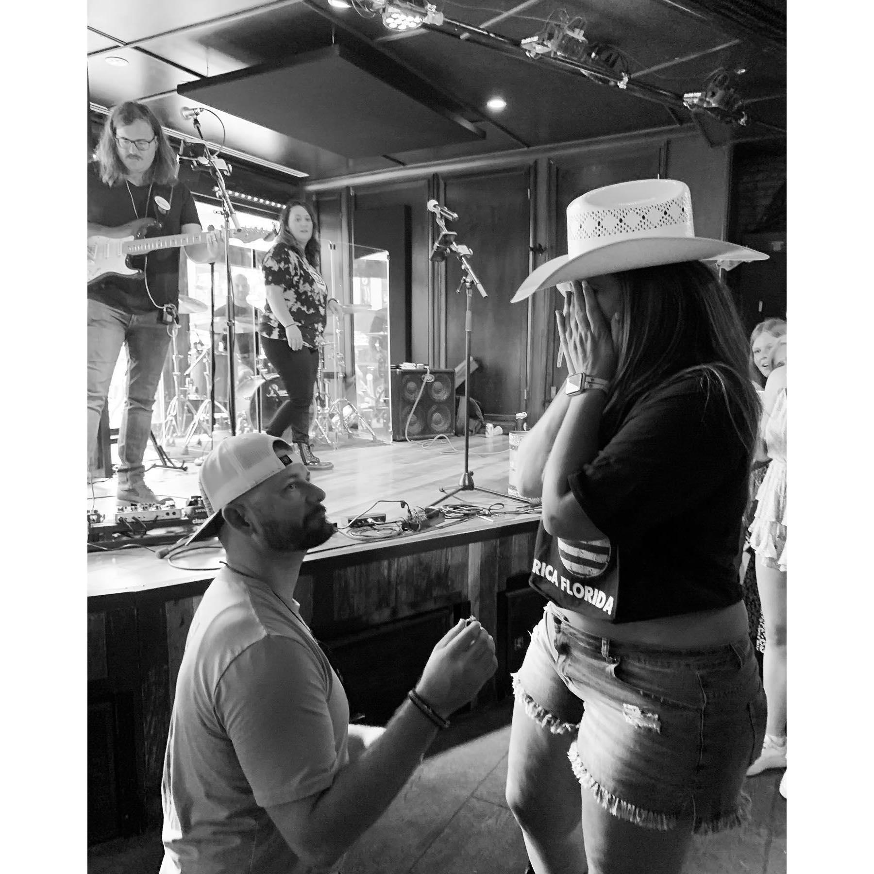 It was not expected, for either one of us, but it just made our story even more "us"