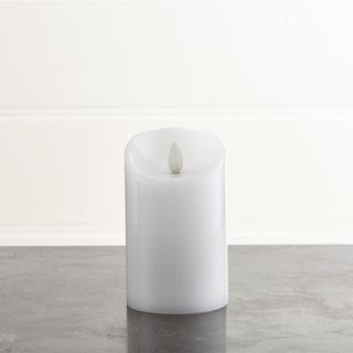 Flicker Flameless White Pillar Candle