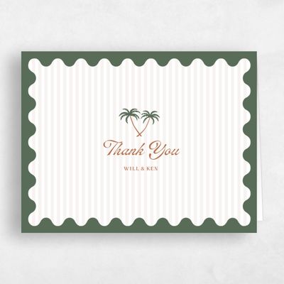 Green Landscape Wedding Thank You - Marquesas Landscape
