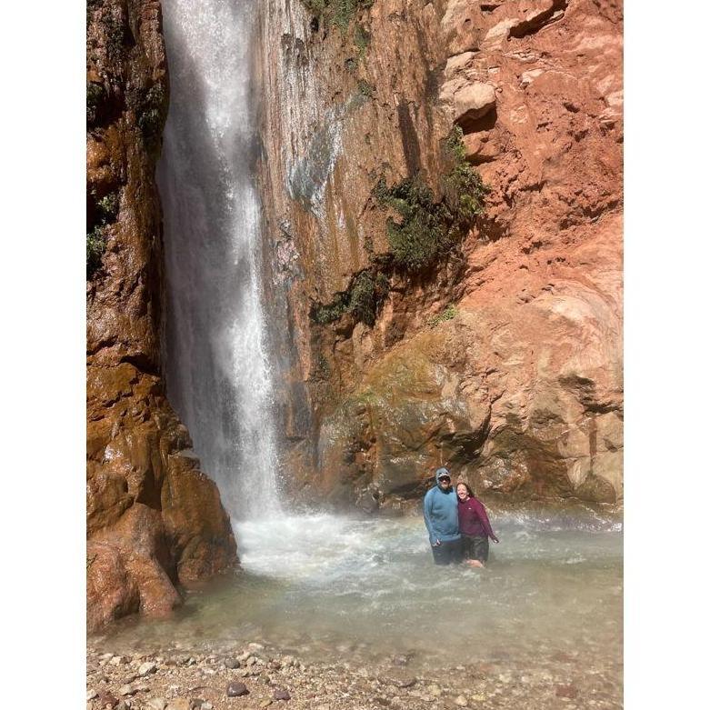Us during the most memorable trip through the Grand Canyon on the Colorado River with Brad's family and friends.