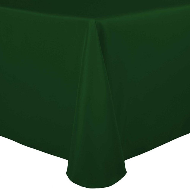 Ultimate Textile 60 x 102 in Oval Tablecloth Polyester Linen - Machine Washable Stain & Wrinkle Resistant Seamless Design for Dining Events - Hunter, 1 Pack