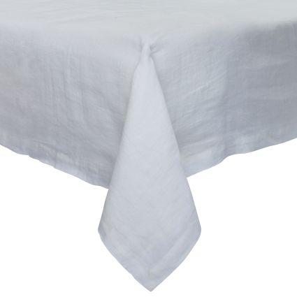 White Linen Tablecloth, 70" x96"