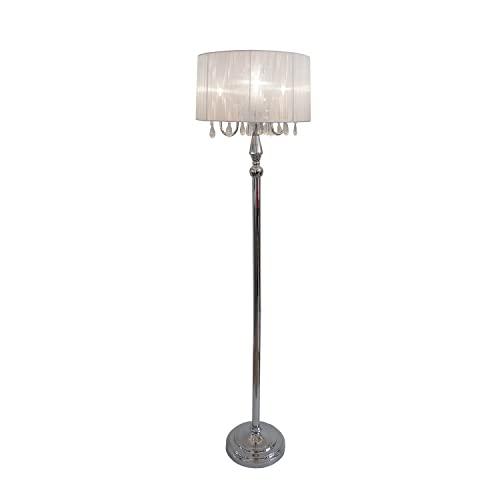 Elegant Designs LF1002-WHT Floor Lamp, White