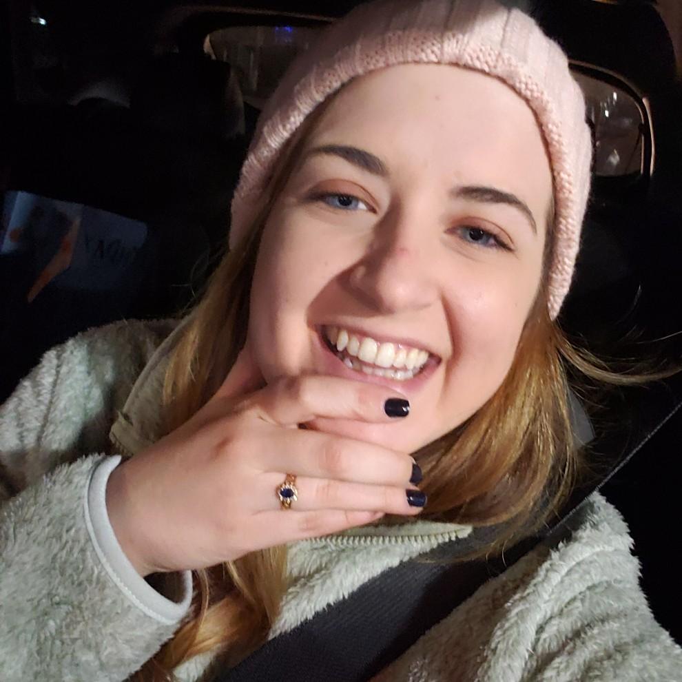 Flashin' that engagement ring