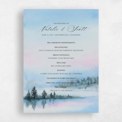 Baby Blue Wedding Program - Colt