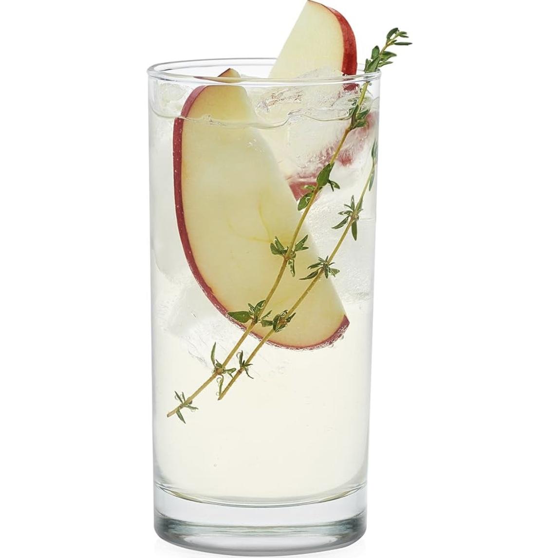 Libbey Tumbler Drinking Glass Sets, Durable Heavy Base Drinking Glasses, Lead-Free Tall Water Glasses Set, Sophisticated Beer Glasses Set of 8