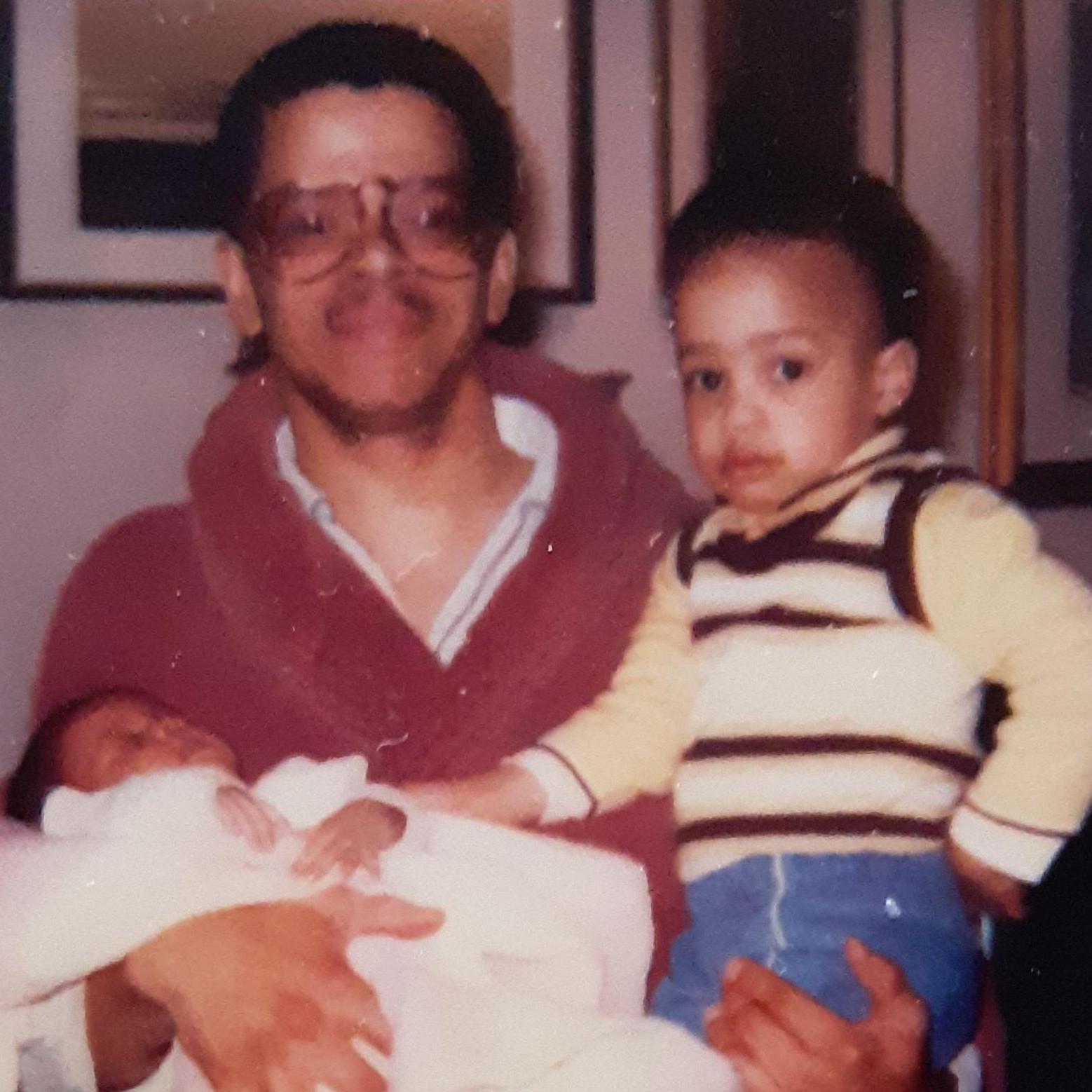 Daddy duty in Bremerhaven, Germany (circa 1986).