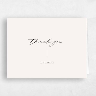 Beige Typography Wedding Thank You - Beaulieu Landscape