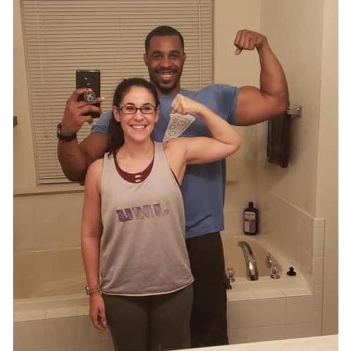 Jess trying to catch up to Chris :) February 2019