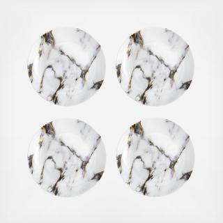 Marble Venice Fog Canape Plates, Set of 4