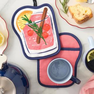 Festive Cocktail Pot Holder, Set of 2