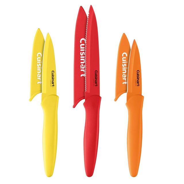 Cuisinart Advantage 6pc Colored Non-Stick Utility Knife Set - C55-6PRWT
