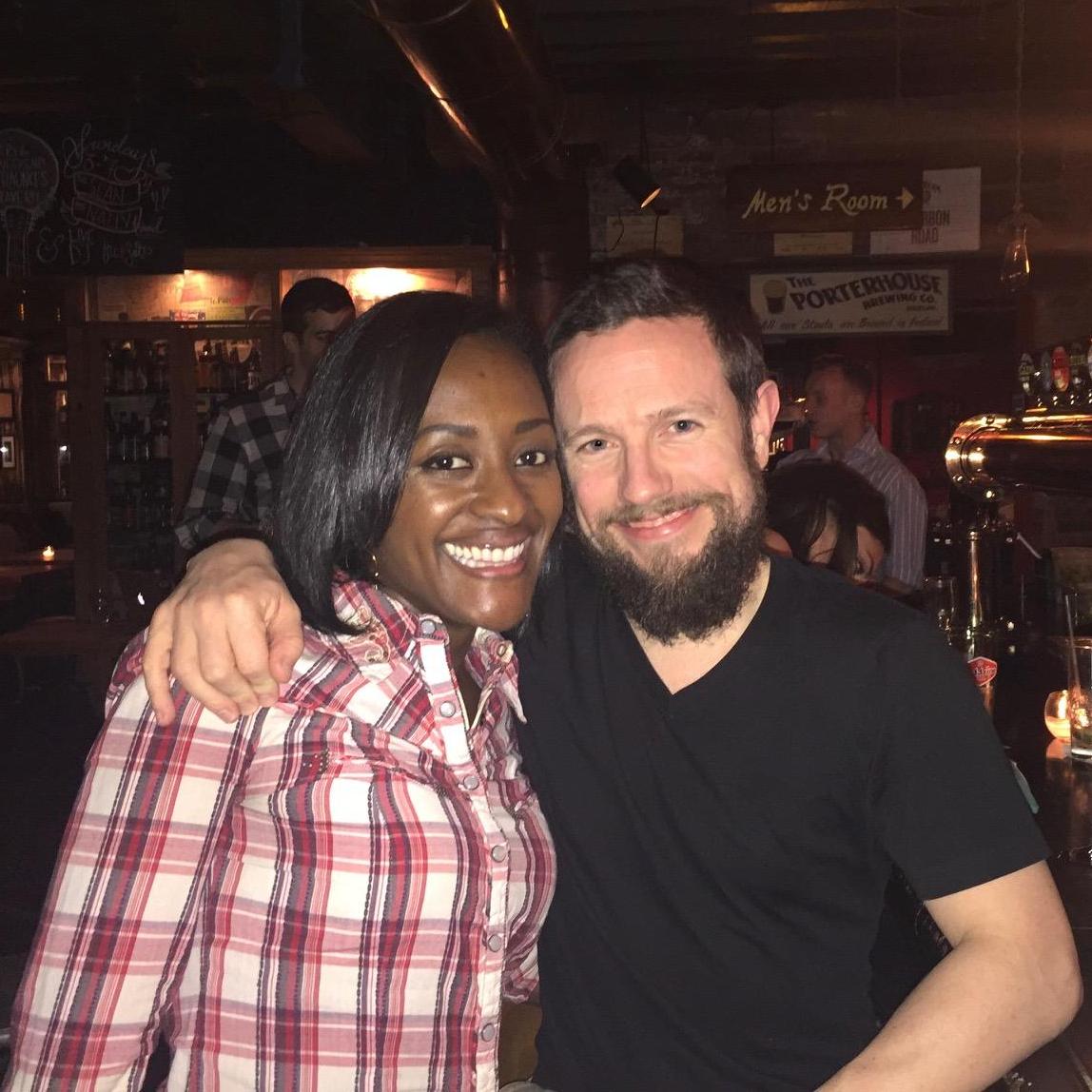 The beardy days in the beginning of our relationship. At Fraunces Tavern in NYC