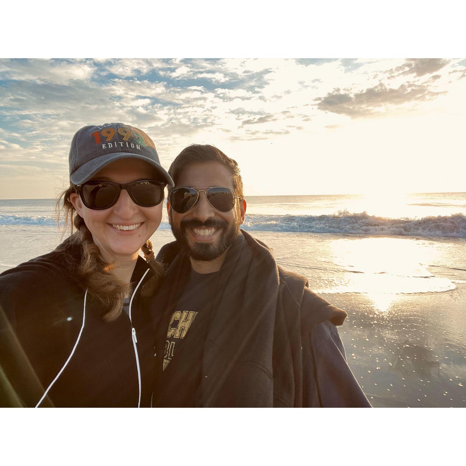 Our first beach trip.