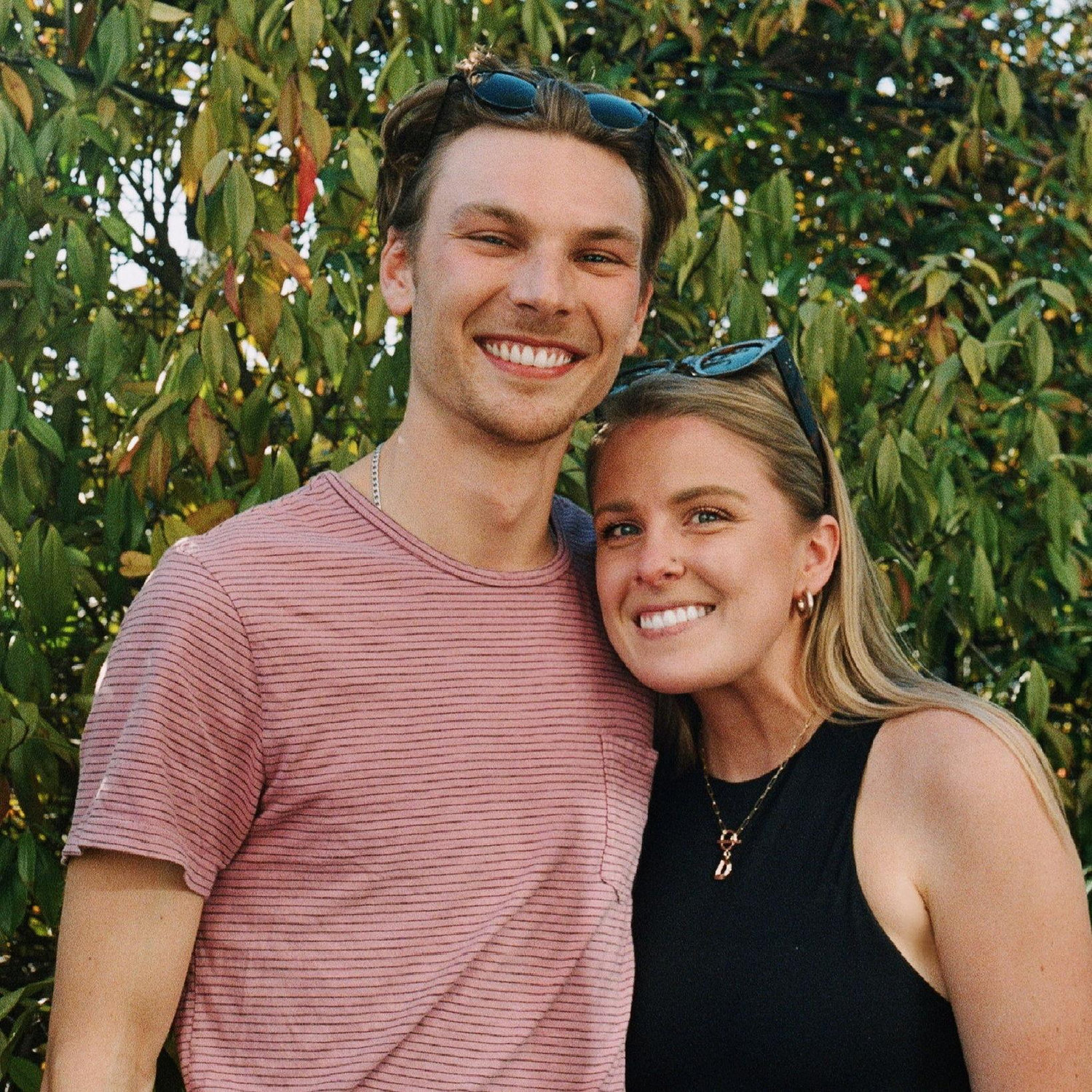 Our first photo together... and from the night that James met Dev's mom and friends for the first time... somehow he survived!