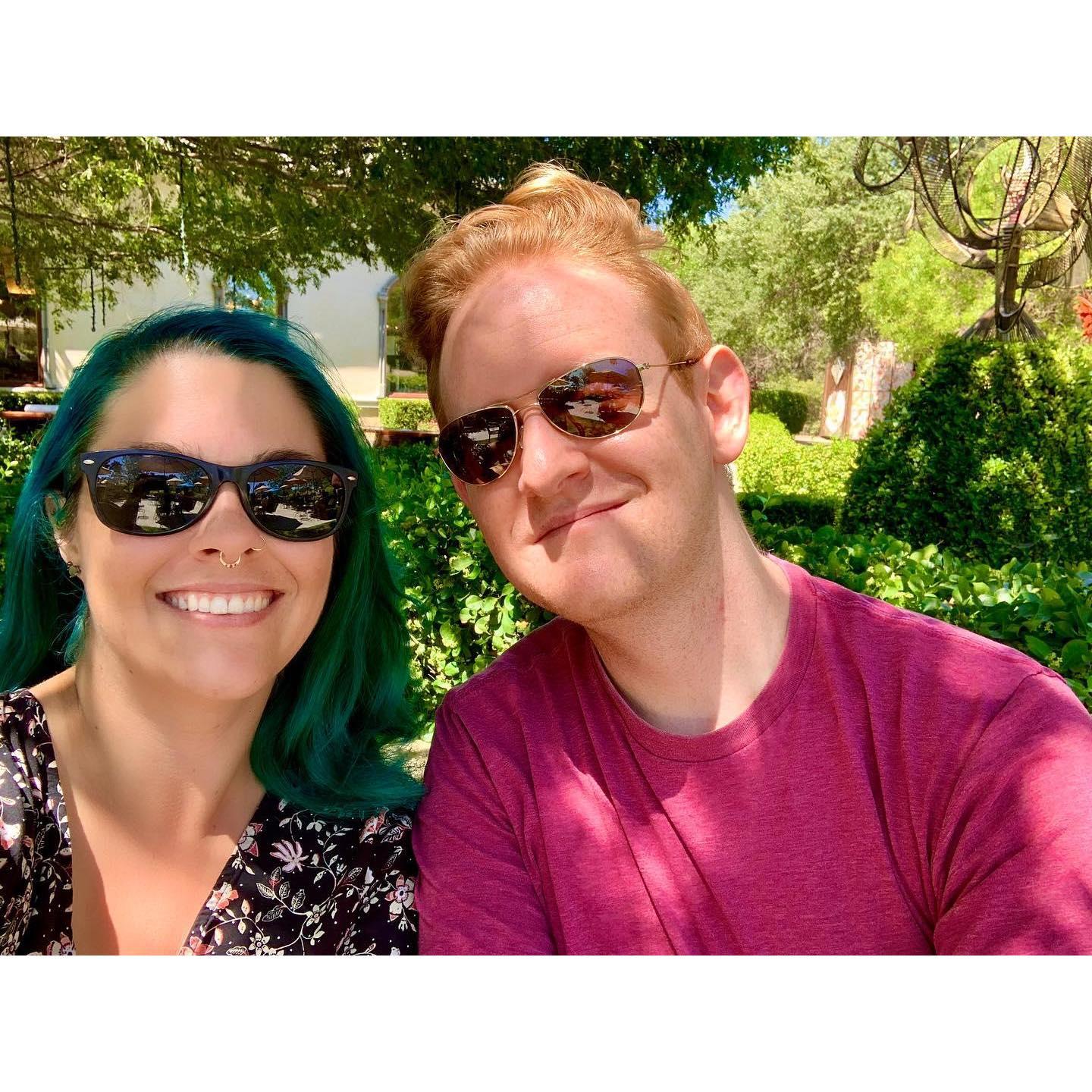 At our favorite art-themed winery in Paso Robles.
