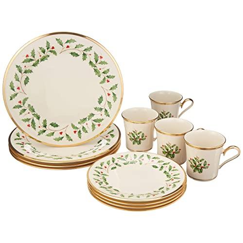 Lenox 6122048 Holiday 12-Piece Dinnerware Set