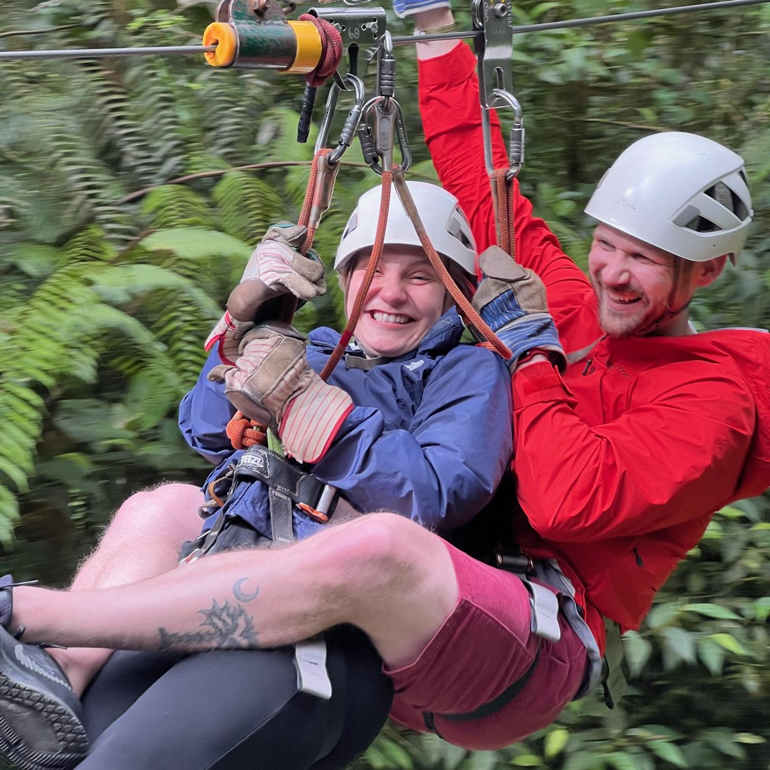 Zip-lining in Costa Rica