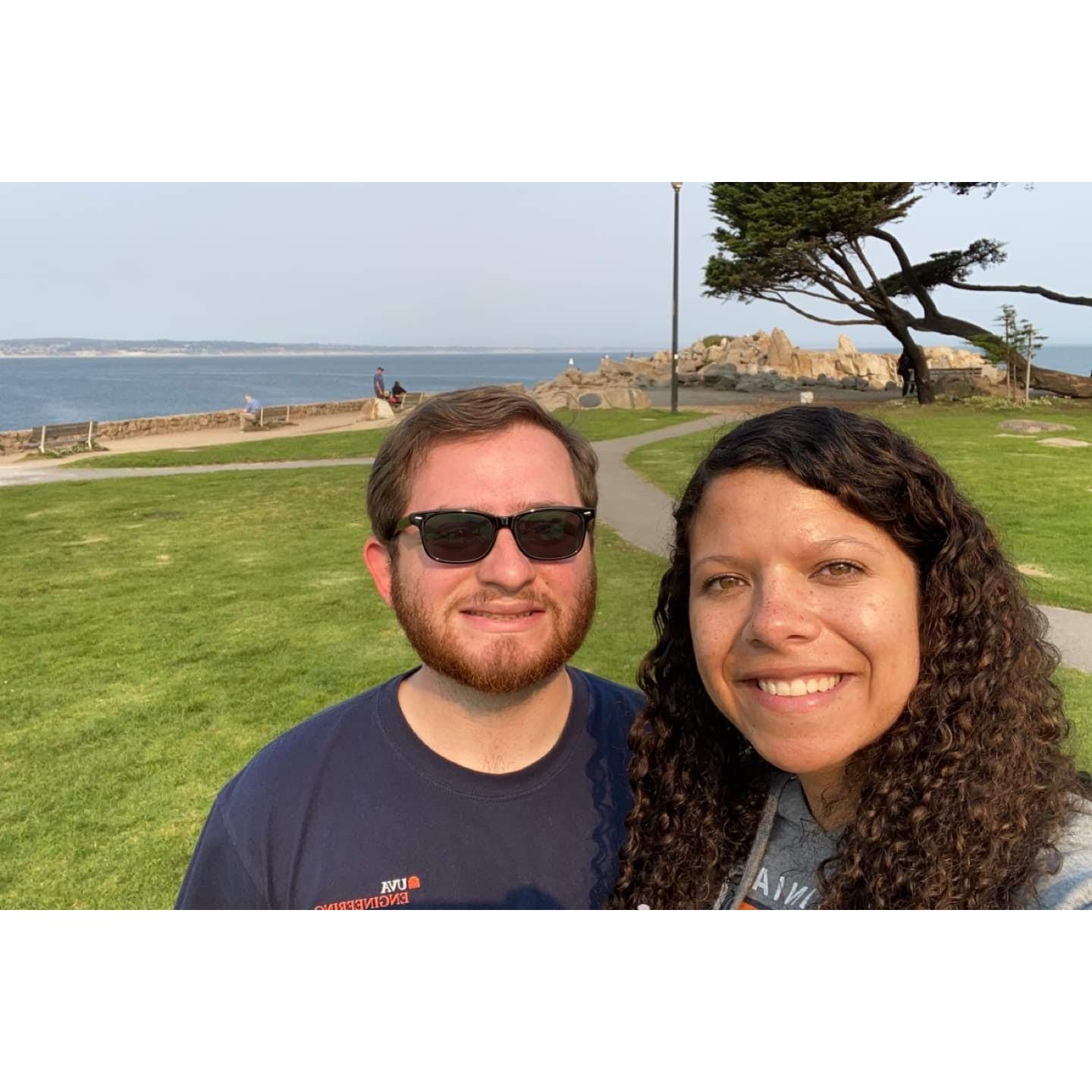 Visiting where Kimberly's parents got married in Monterey Bay