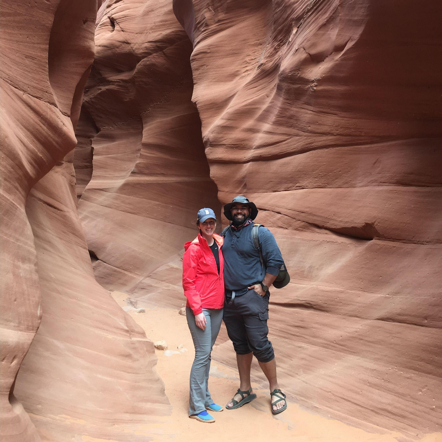Walking through Antelope Canyon