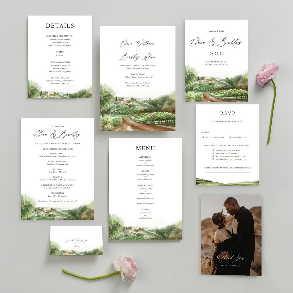Hillpine Classic | Bright Sage | Zola Save The Dates
