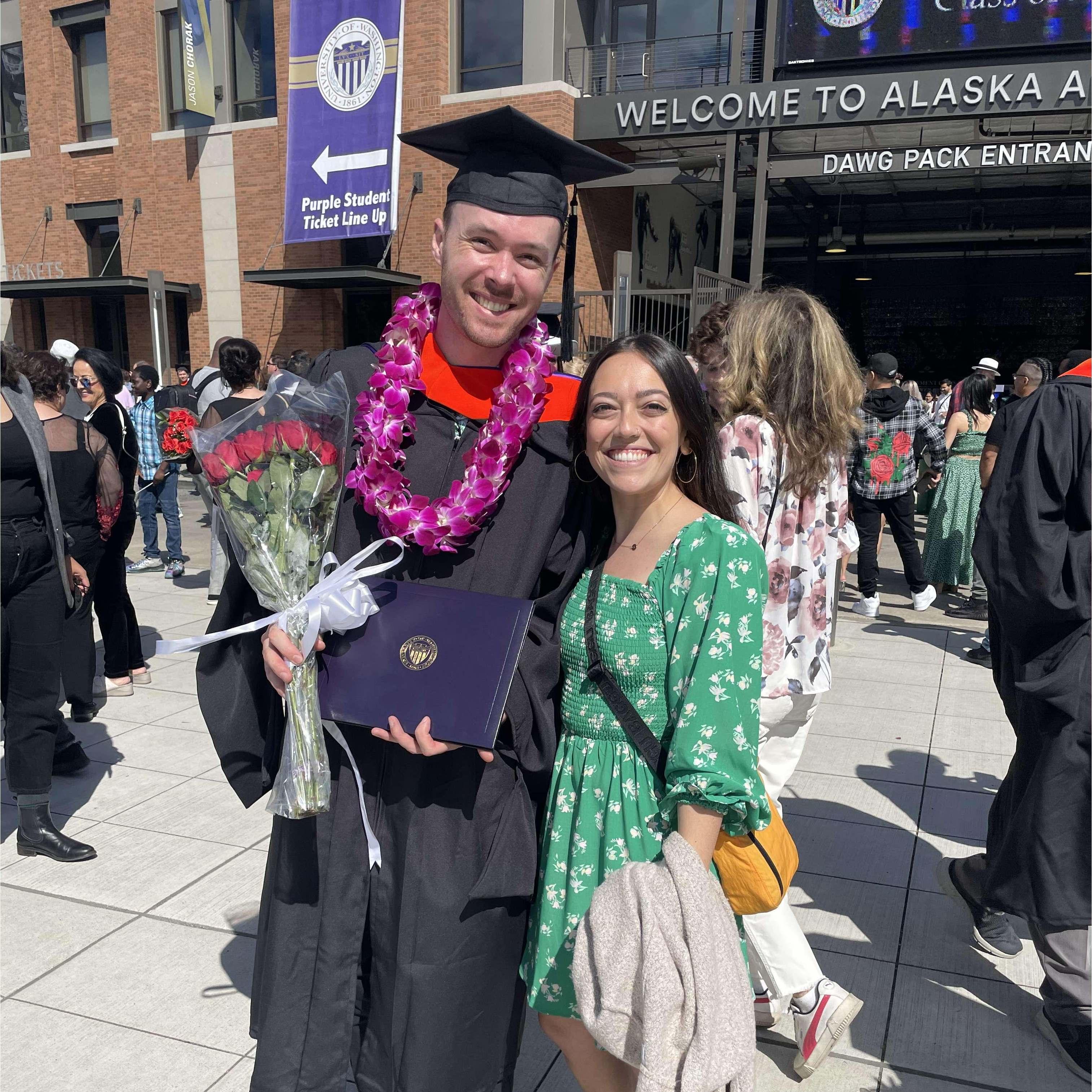 Celebrating Thomas's graduation from the University of Washington this past summer!