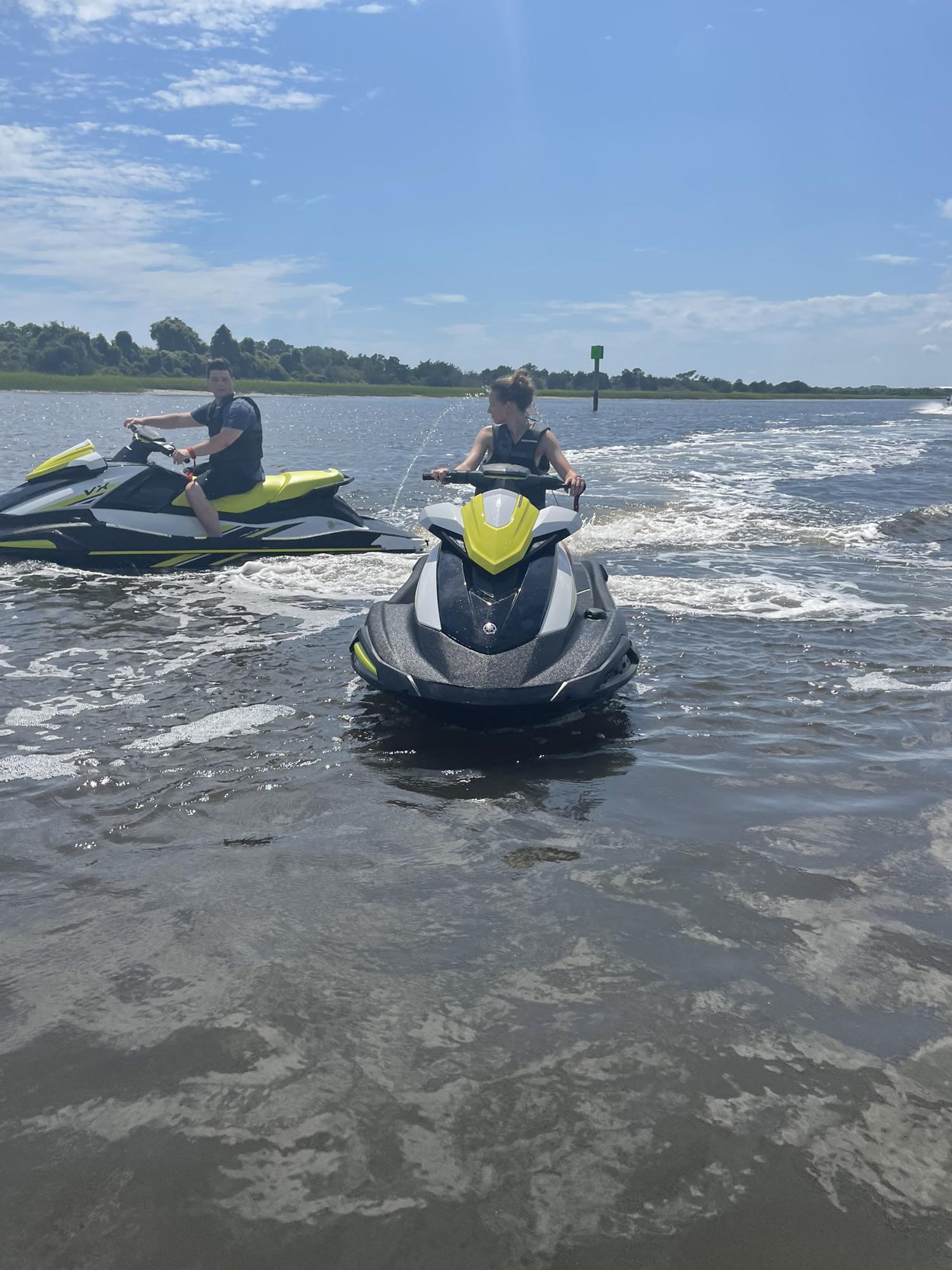 His first time with jetskis.