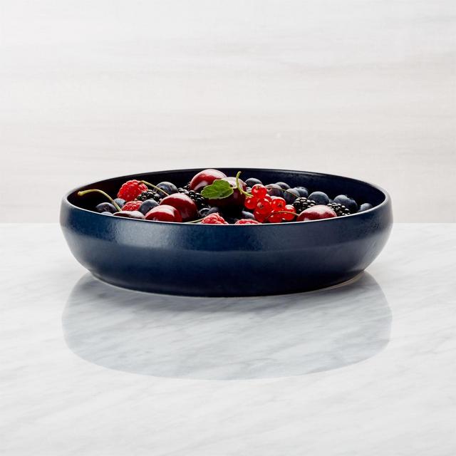 Visto Navy Stoneware Low Bowl