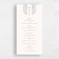 Grey Wedding Menu - Belmont