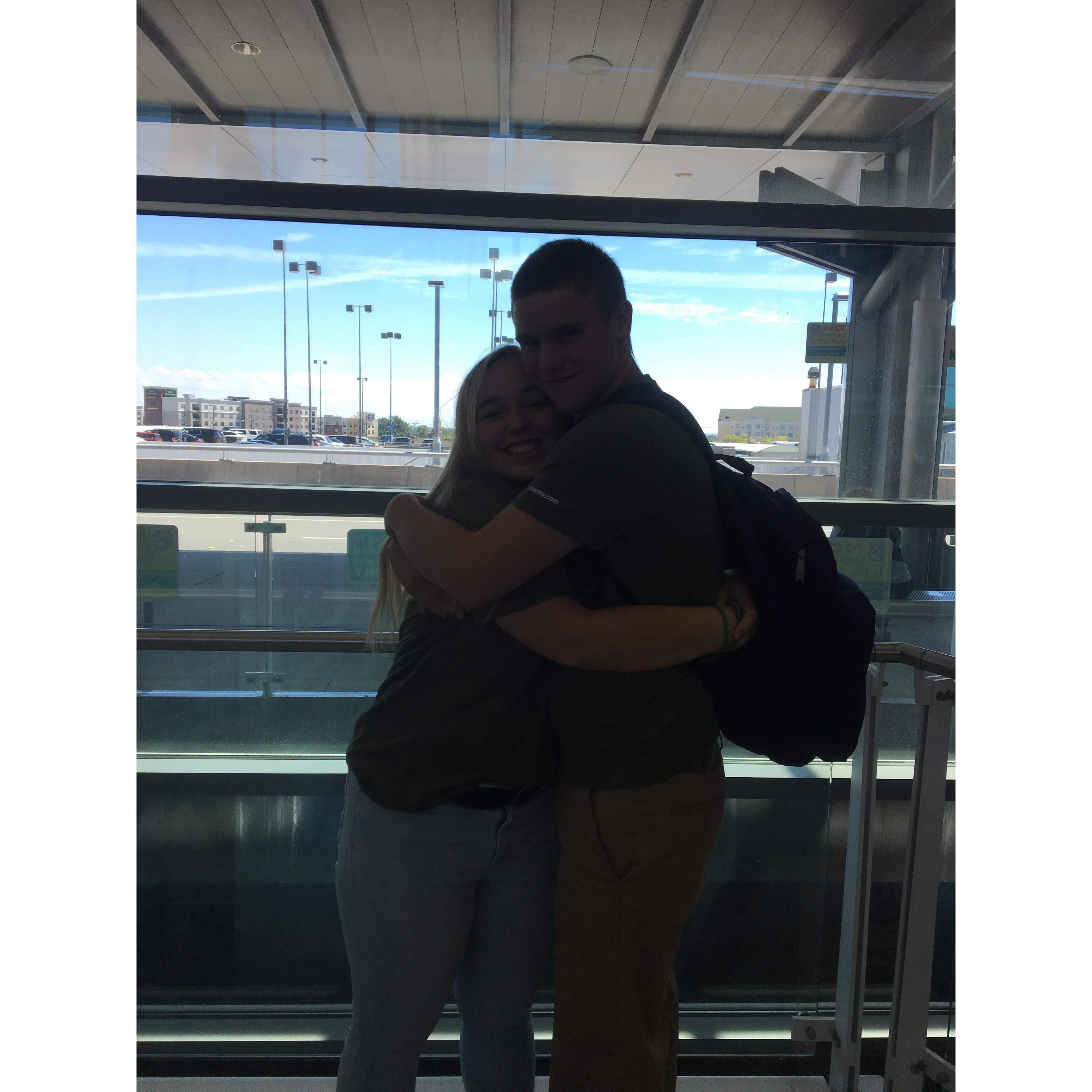 Collin leaving for the army