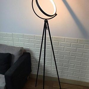 Eclipse LED Floor Lamp - Ring of Light Bring Sci-Fi Ambiance to Contemporary Spaces - Tripod Tall Standing Modern Lamp for Living Room, Bedroom and Office – Black