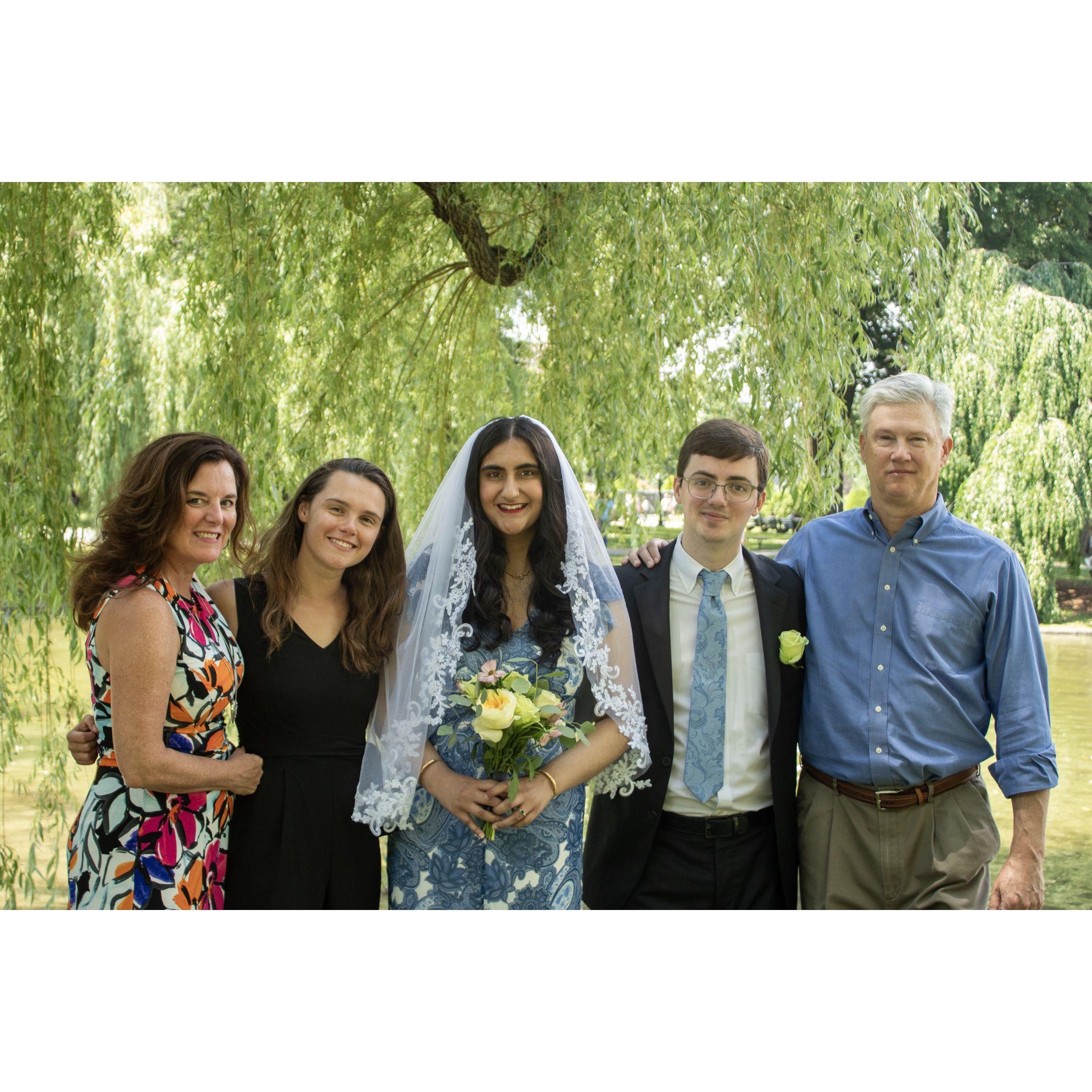 From our legal wedding in Massachusetts on June 17, officiated by Kyle's father, Tom.