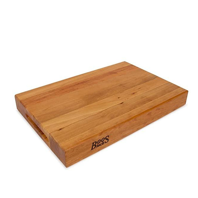 John Boos Block CHY-RA01 Cherry Wood Edge Grain Reversible Cutting Board, 18 Inches x 12 Inches x 2.25 Inches