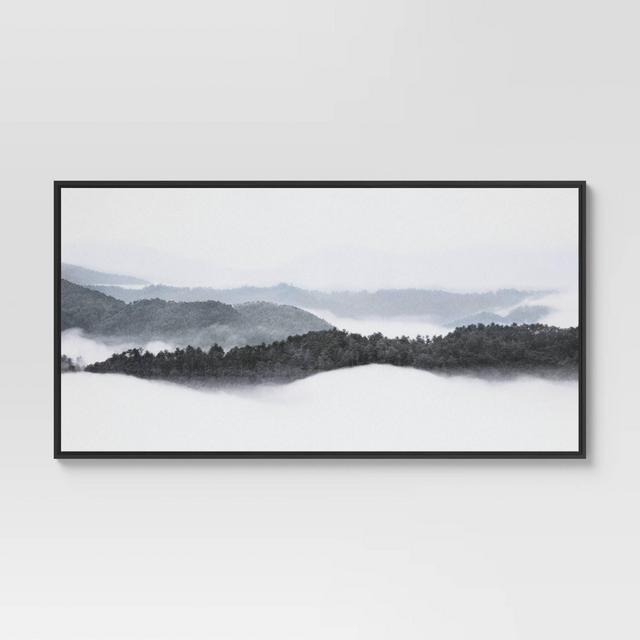 47" x 24" Mountain Landscape Framed Wall Canvas Brown - Threshold™