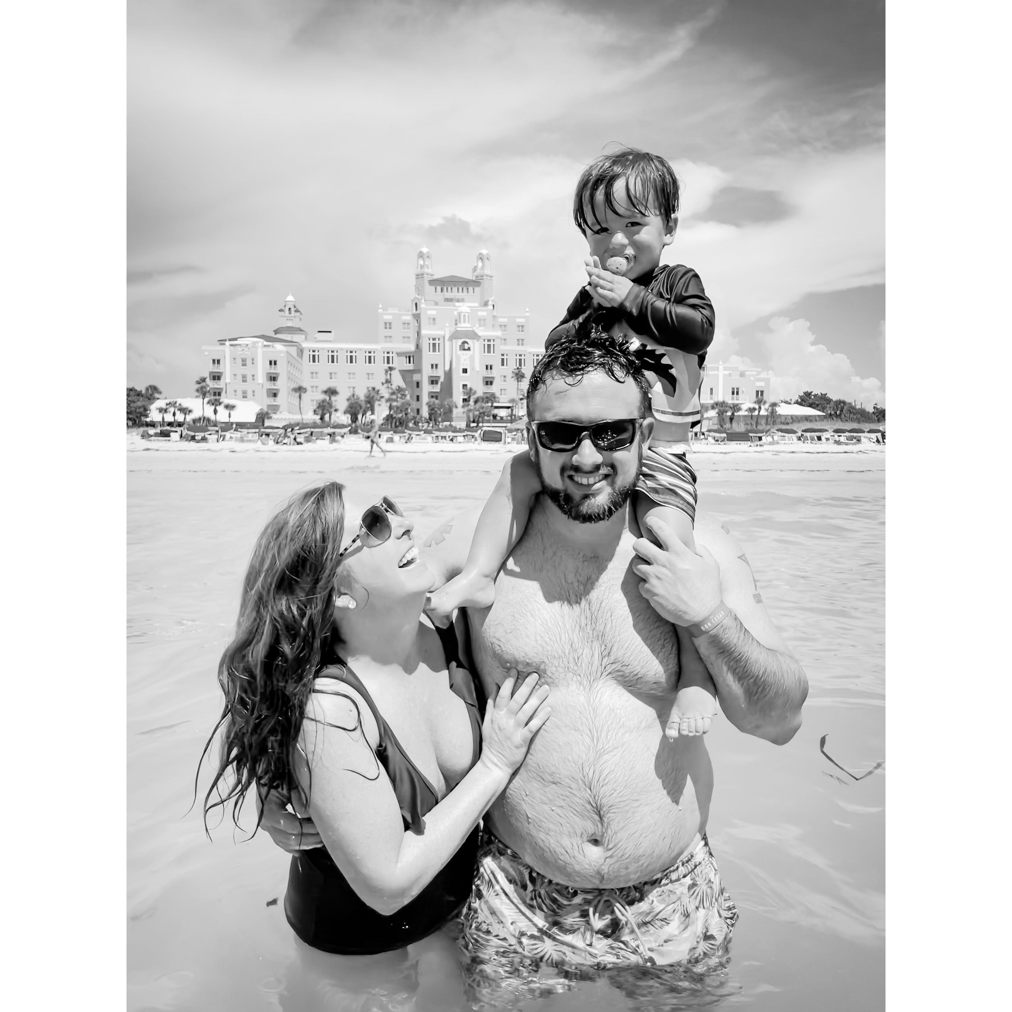 Our first family beach day in Summer 2022 - we actually met up with Amanda's best friends, Amber & Gavin, and she suggested the photo. It was our FIRST family photo ever. Now we take them constantly!