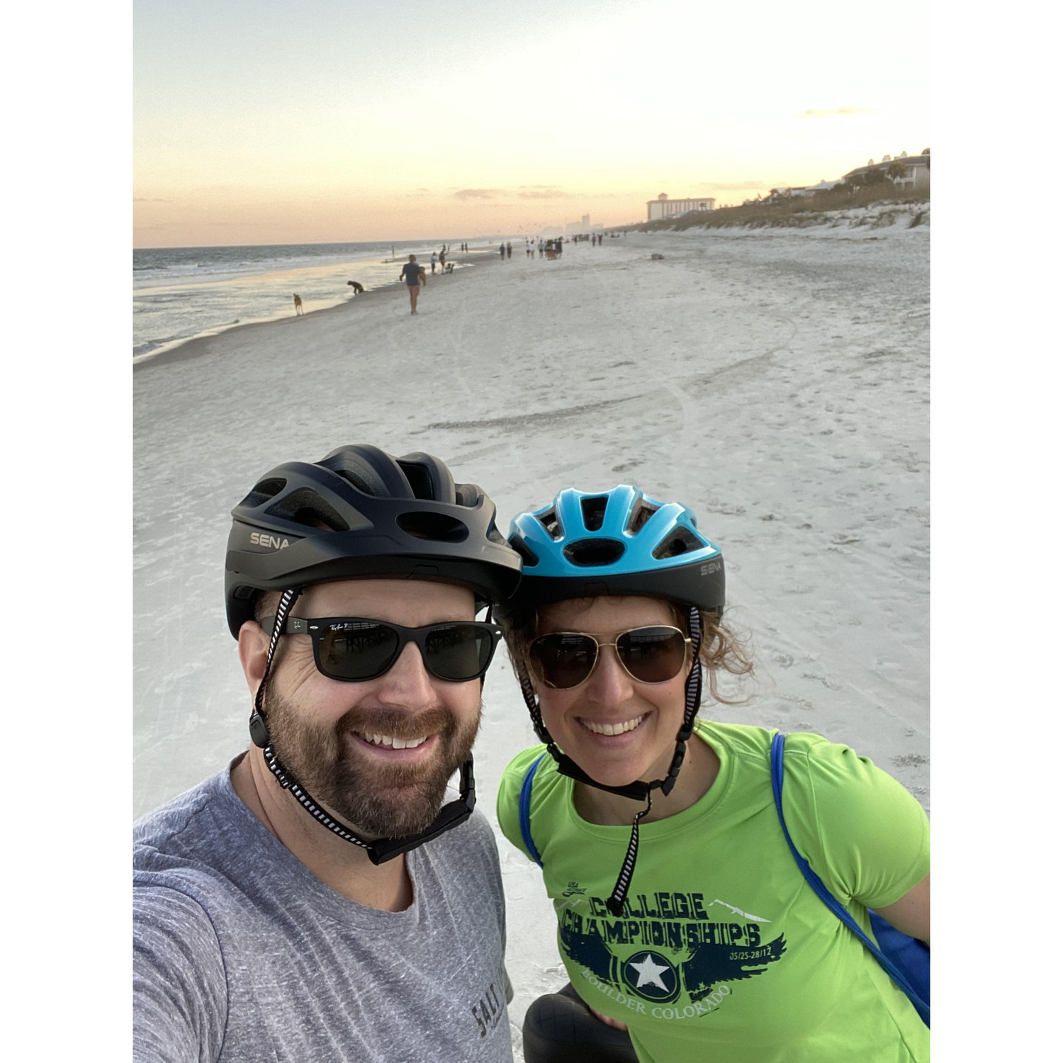 We weren't actually riding bikes on Neptune Beach, we just wanted to be extra safe.