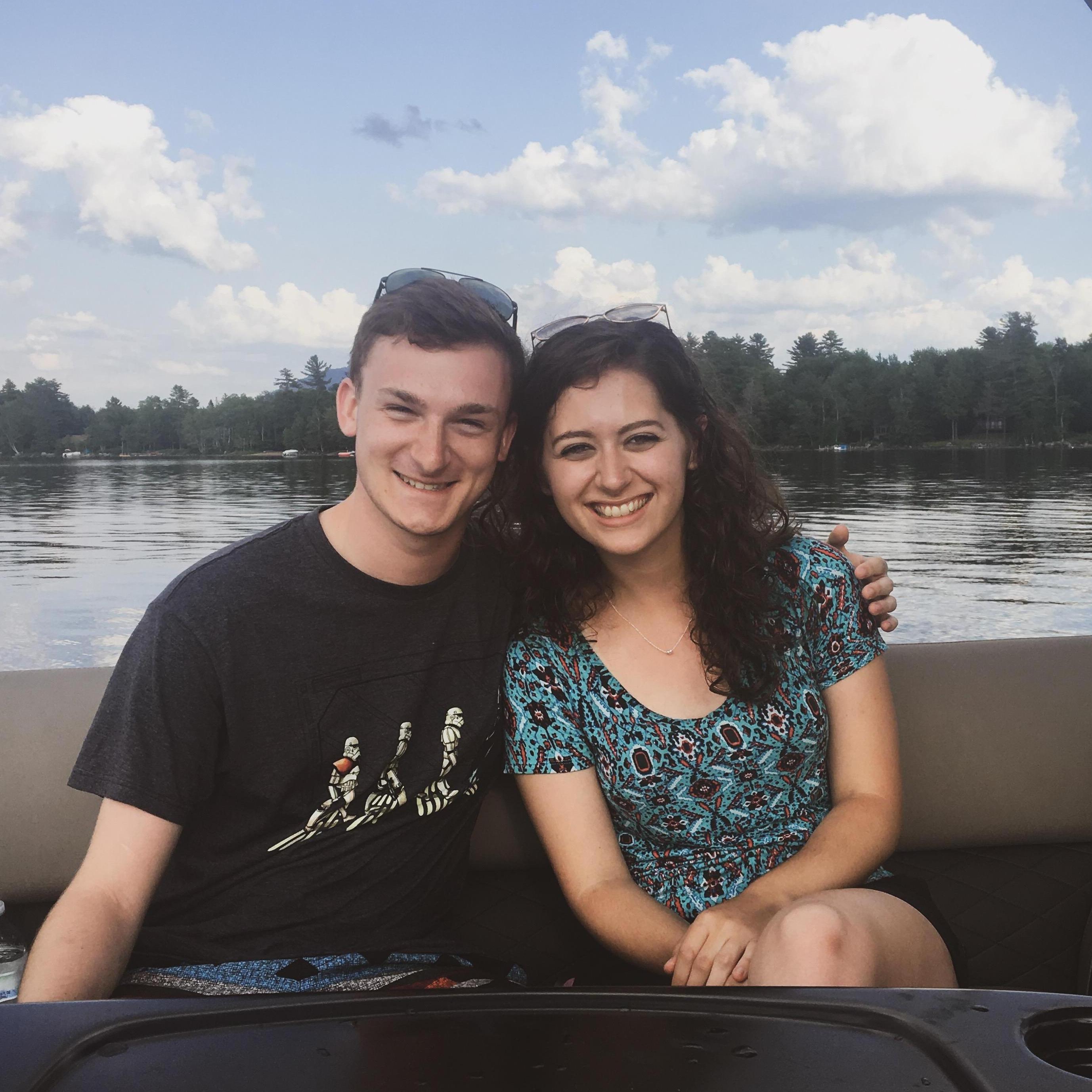 One of our first photos together just before we started dating.