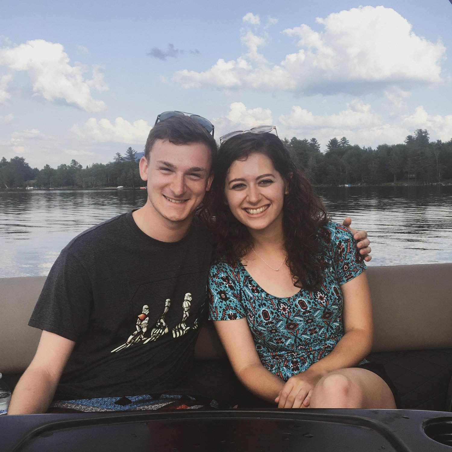 One of our first photos together just before we started dating.