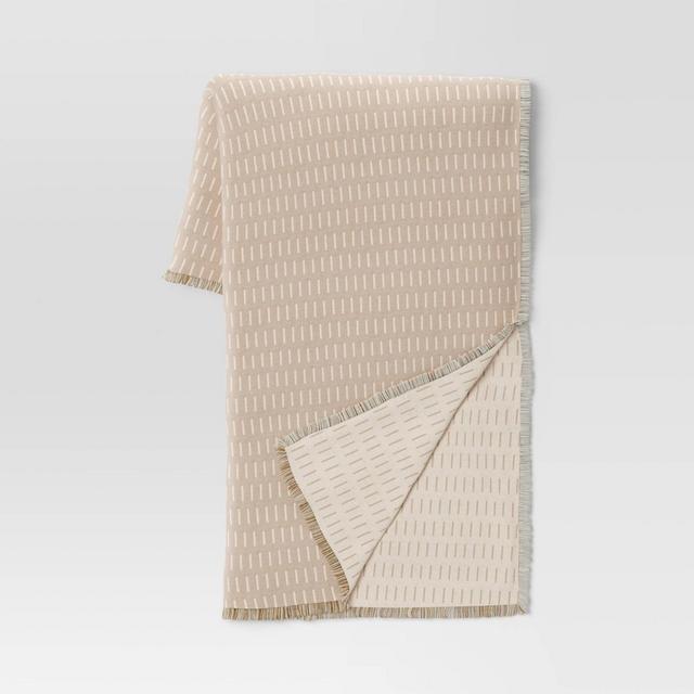 Dash Kantha Solid Throw Blanket Neutral/Ivory - Threshold™