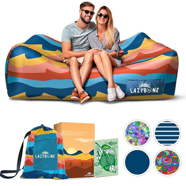 Chillbo Inflatable Couch – Cool Inflatable Chair. Upgrade Your Camping Accessories. Easy Setup is Perfect for Hiking Gear, Beach Chair and Music Festivals.